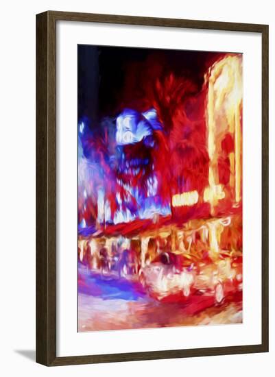 Red Boulevard II - In the Style of Oil Painting-Philippe Hugonnard-Framed Giclee Print