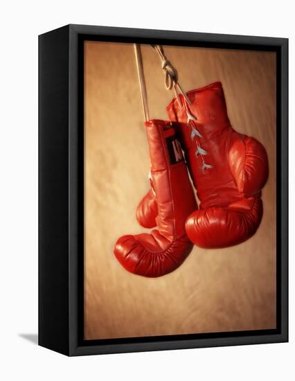 Red Boxing Gloves-null-Framed Premier Image Canvas