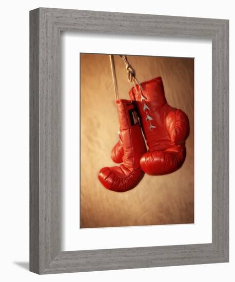 Red Boxing Gloves-null-Framed Photographic Print