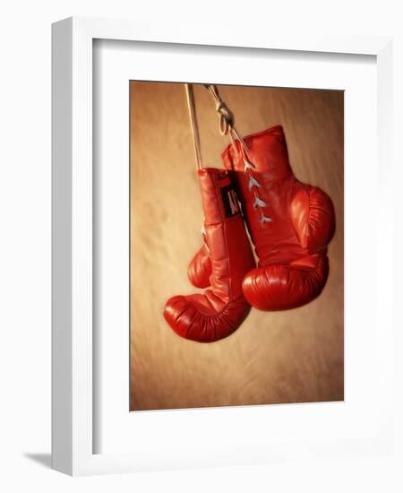 Red Boxing Gloves-null-Framed Photographic Print