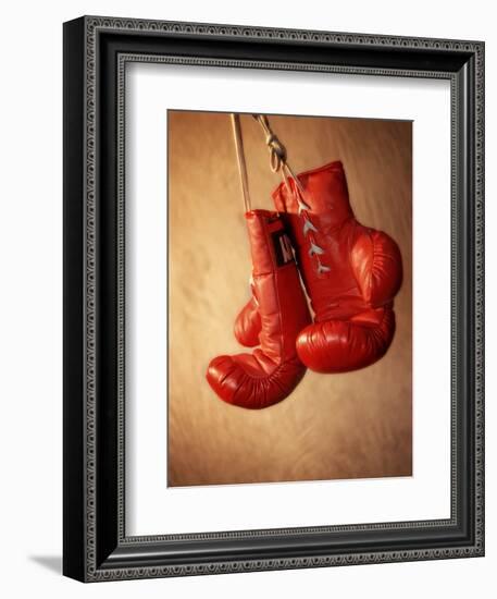 Red Boxing Gloves-null-Framed Photographic Print