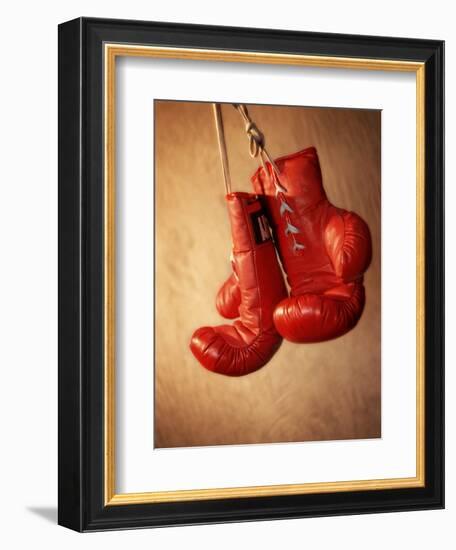 Red Boxing Gloves-null-Framed Photographic Print