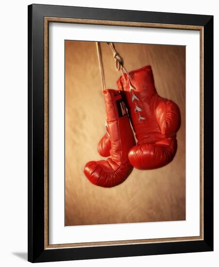 Red Boxing Gloves-null-Framed Photographic Print