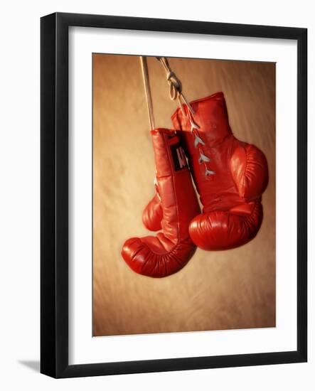 Red Boxing Gloves-null-Framed Photographic Print