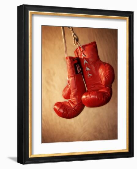 Red Boxing Gloves-null-Framed Photographic Print