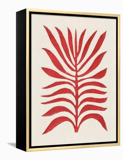 Red Branch / Lino Print-Alisa Galitsyna-Framed Premier Image Canvas