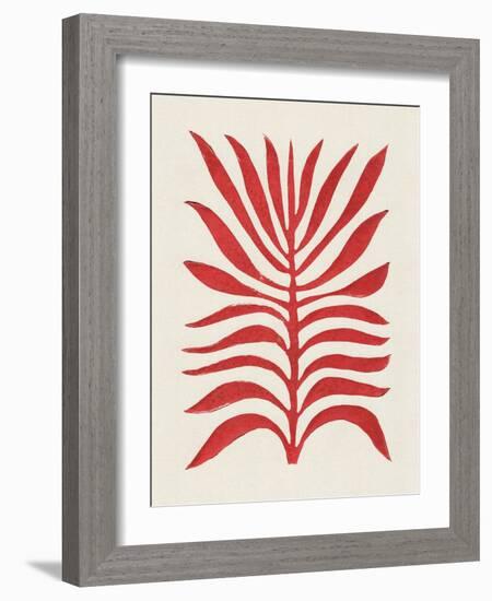 Red Branch / Lino Print-Alisa Galitsyna-Framed Giclee Print