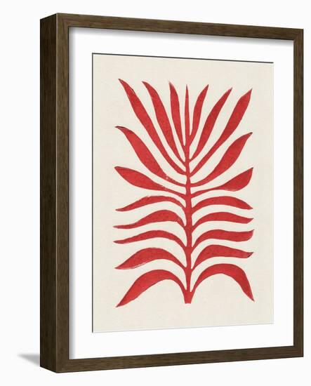 Red Branch / Lino Print-Alisa Galitsyna-Framed Giclee Print