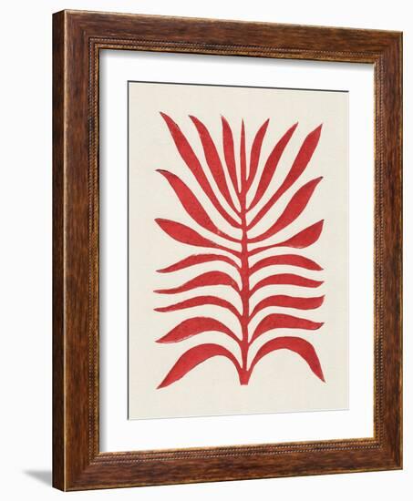 Red Branch / Lino Print-Alisa Galitsyna-Framed Giclee Print