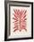 Red Branch / Lino Print-Alisa Galitsyna-Framed Giclee Print