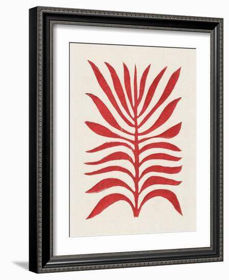 Red Branch / Lino Print-Alisa Galitsyna-Framed Giclee Print