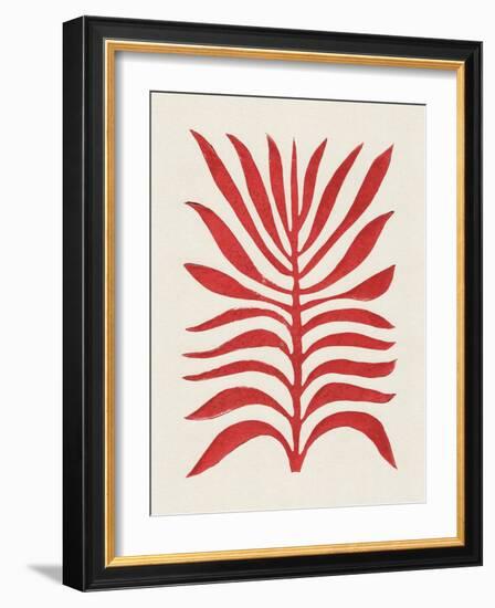 Red Branch / Lino Print-Alisa Galitsyna-Framed Giclee Print