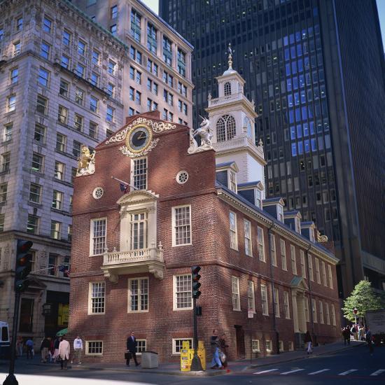 Red Brick Old State House Boston Machusetts New England Usa Red Brick Old State House Boston Machusetts New England Usa Photographic Print By Roy Rainford Art