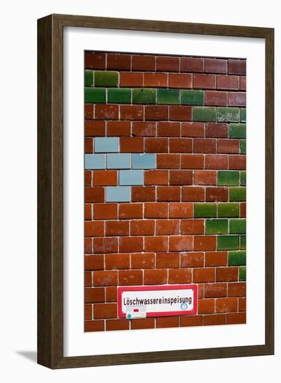 Red Brick Wall Berlin-Felipe Rodriguez-Framed Photographic Print