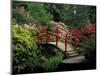 Red Bridge in Springtime, Koybota Gardens, Seattle, Washington, USA-Darrell Gulin-Mounted Photographic Print