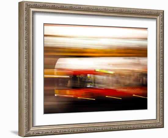 Red Bus-Felipe Rodriguez-Framed Photographic Print