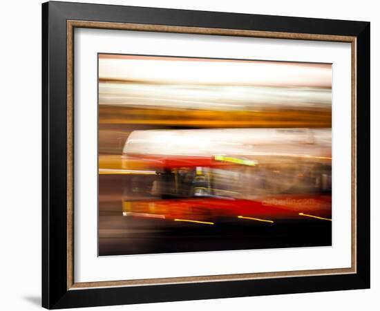 Red Bus-Felipe Rodriguez-Framed Photographic Print