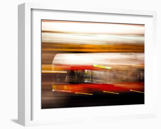 Red Bus-Felipe Rodriguez-Framed Photographic Print