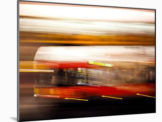 Red Bus-Felipe Rodriguez-Mounted Photographic Print