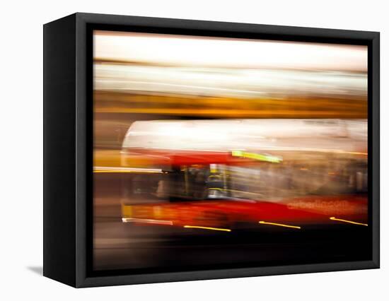 Red Bus-Felipe Rodriguez-Framed Premier Image Canvas