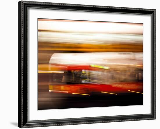 Red Bus-Felipe Rodriguez-Framed Photographic Print