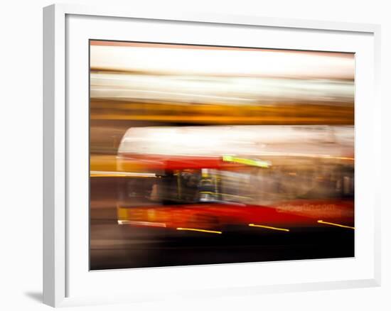 Red Bus-Felipe Rodriguez-Framed Photographic Print