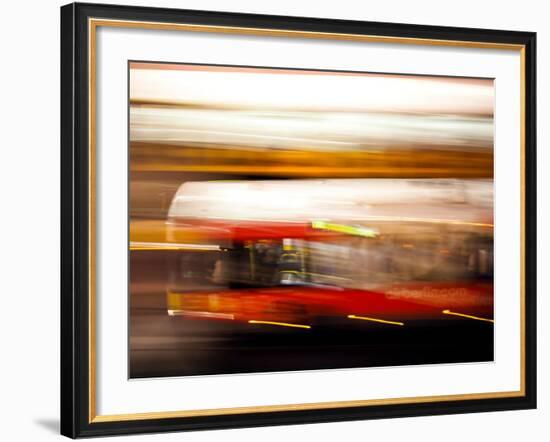 Red Bus-Felipe Rodriguez-Framed Photographic Print