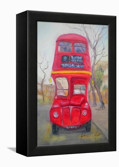 Red Bus-Antonia Myatt-Framed Premier Image Canvas