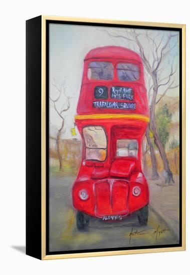 Red Bus-Antonia Myatt-Framed Premier Image Canvas