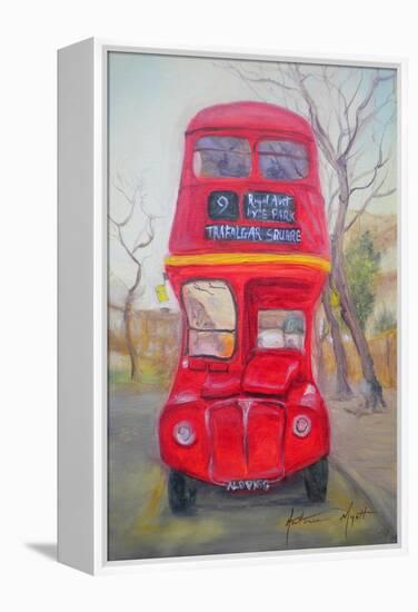 Red Bus-Antonia Myatt-Framed Premier Image Canvas