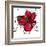 Red Butterfly Flower-Jan Weiss-Framed Art Print