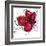 Red Butterfly Flower-Jan Weiss-Framed Art Print