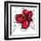 Red Butterfly Flower-Jan Weiss-Framed Art Print