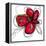 Red Butterfly Flower-Jan Weiss-Framed Stretched Canvas