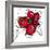 Red Butterfly Flower-Jan Weiss-Framed Art Print