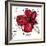 Red Butterfly Flower-Jan Weiss-Framed Art Print