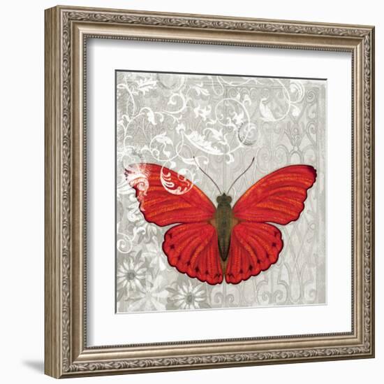 Red Butterfly-Alan Hopfensperger-Framed Art Print