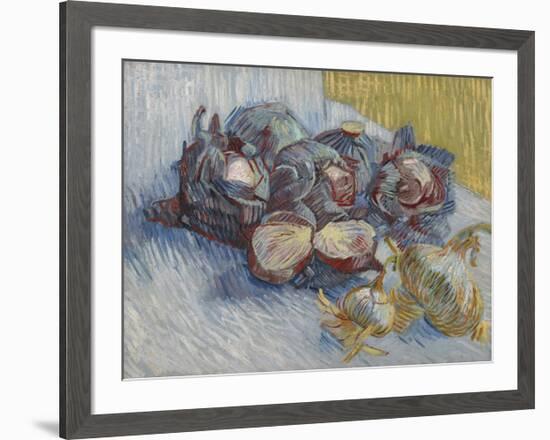 Red Cabbages And Onions-Vincent Van Gogh-Framed Premium Giclee Print
