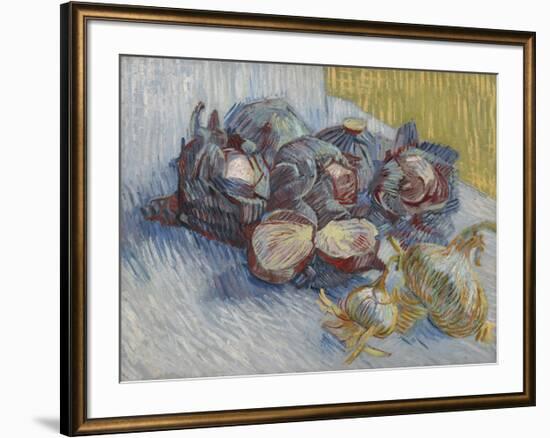 Red Cabbages And Onions-Vincent Van Gogh-Framed Premium Giclee Print