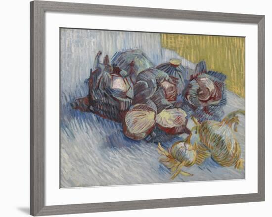 Red Cabbages And Onions-Vincent Van Gogh-Framed Premium Giclee Print