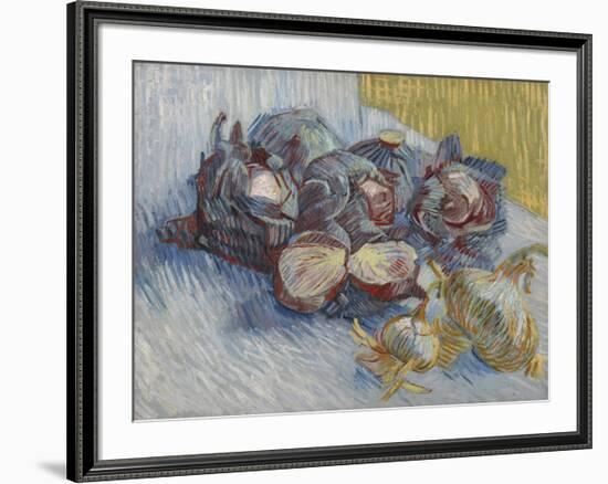 Red Cabbages And Onions-Vincent Van Gogh-Framed Premium Giclee Print