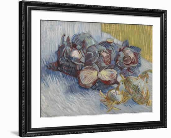 Red Cabbages And Onions-Vincent Van Gogh-Framed Premium Giclee Print