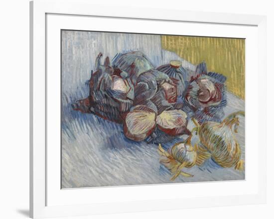 Red Cabbages And Onions-Vincent Van Gogh-Framed Premium Giclee Print