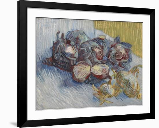 Red Cabbages And Onions-Vincent Van Gogh-Framed Premium Giclee Print