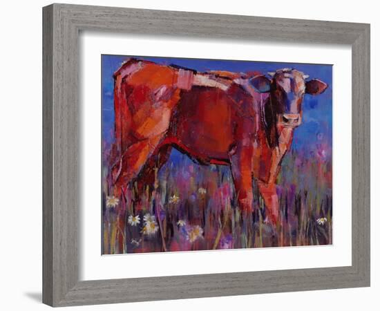 Red Calf, Cazalla De La Sierra, 1999 (Oil on Canvas)-Mark Adlington-Framed Giclee Print