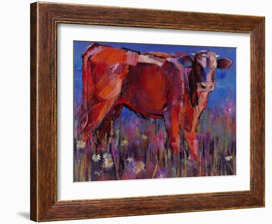 Red Calf, Cazalla De La Sierra, 1999 (Oil on Canvas)-Mark Adlington-Framed Giclee Print