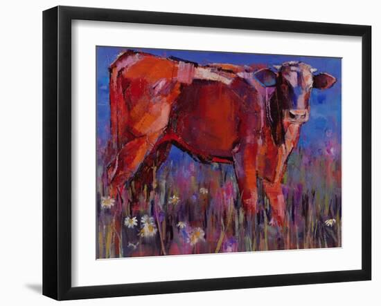 Red Calf, Cazalla De La Sierra, 1999 (Oil on Canvas)-Mark Adlington-Framed Giclee Print