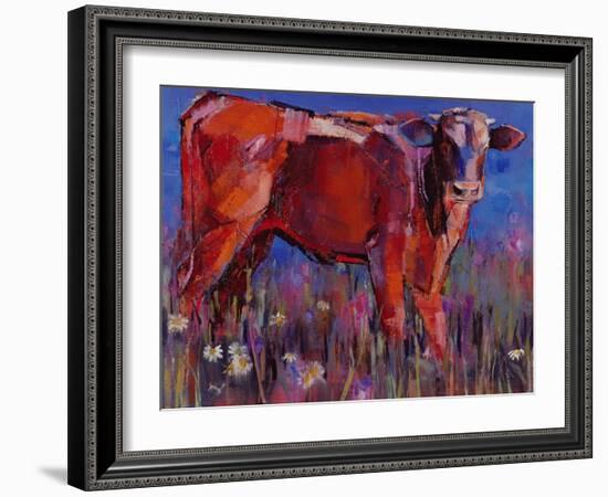 Red Calf, Cazalla De La Sierra, 1999 (Oil on Canvas)-Mark Adlington-Framed Giclee Print