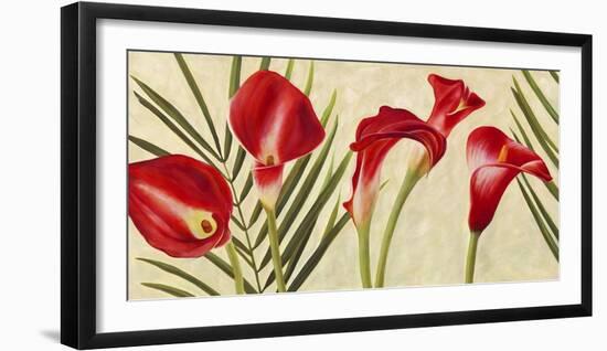 Red Callas-Jenny Thomlinson-Framed Art Print