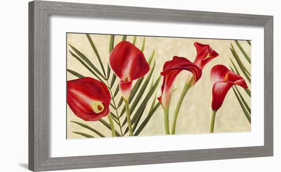 Red Callas-Jenny Thomlinson-Framed Art Print